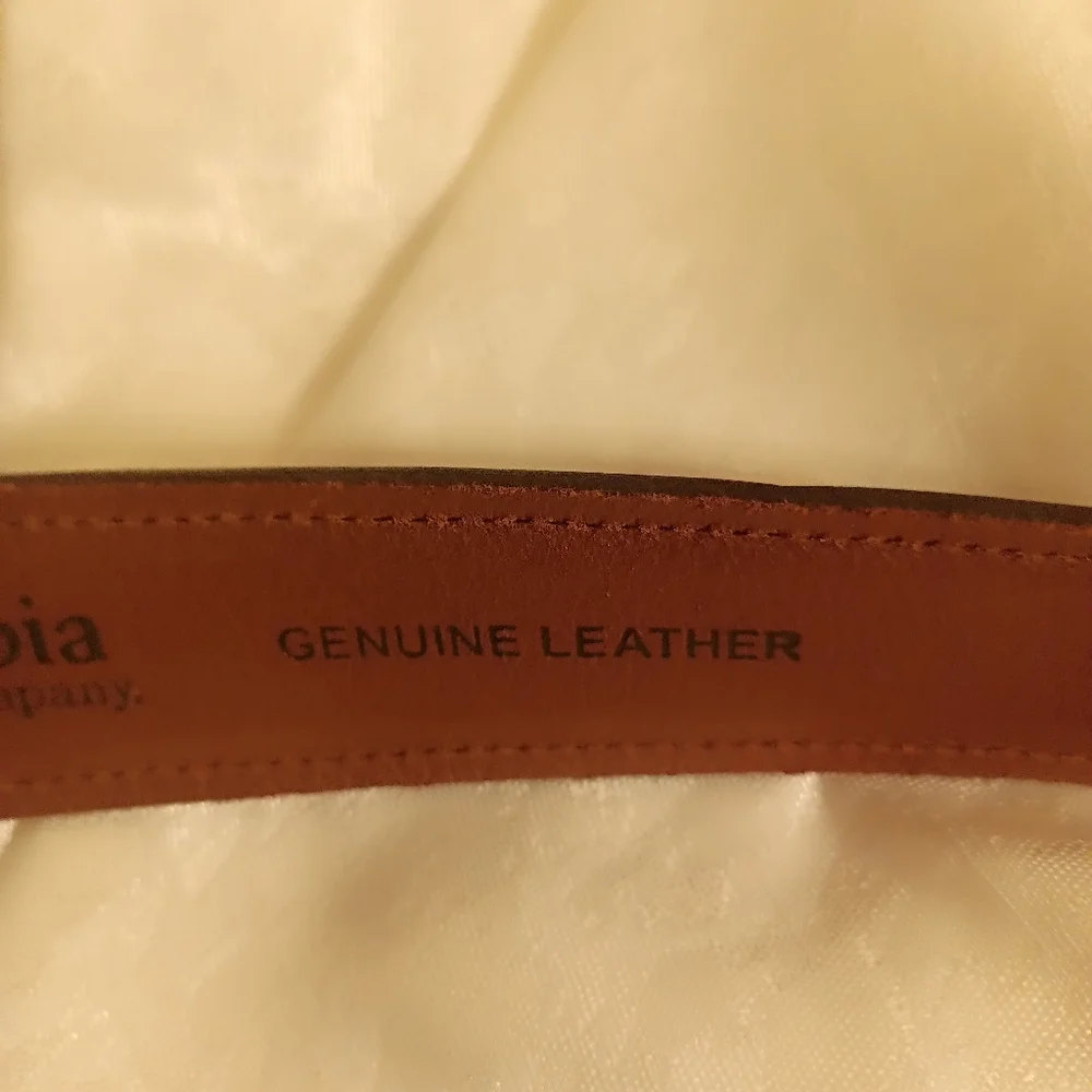 Columbia brown leather belt mens size 40